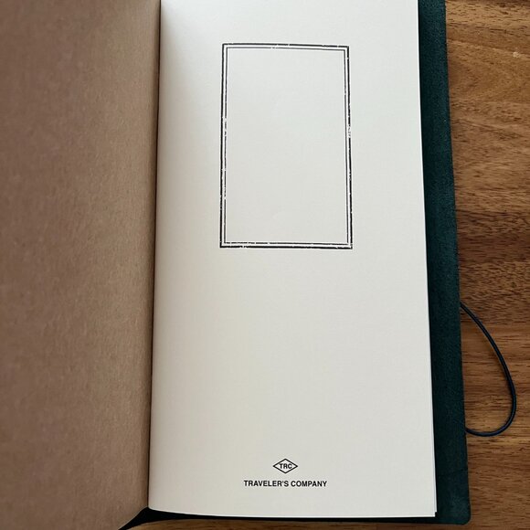 Traveler's Notebook Starter Kit Regular Size Blue Leather Cover Journal - Picture 5 of 6